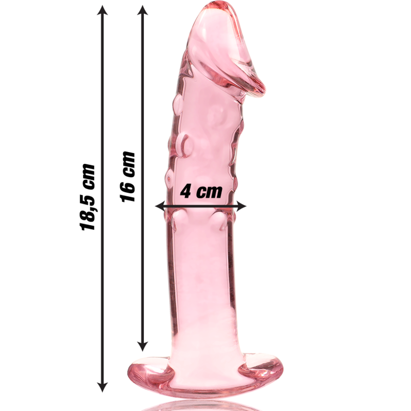 Nebula Series by Ibiza Model 19 - Dildo de Cristal Borosilicato Rosa 18.5 cm