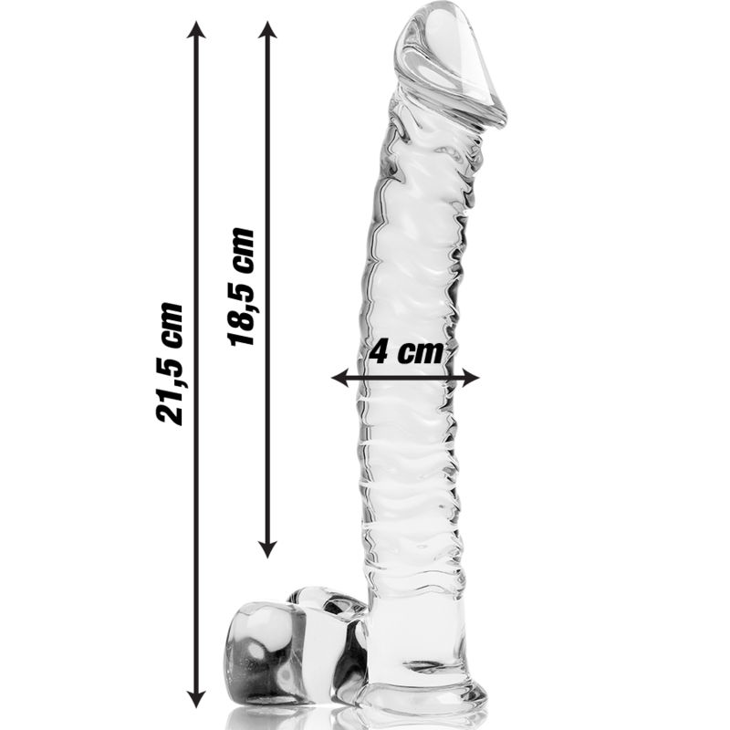 Nebula Series by Ibiza - Dildo de Cristal Borosilicato Transparente 21.5 cm