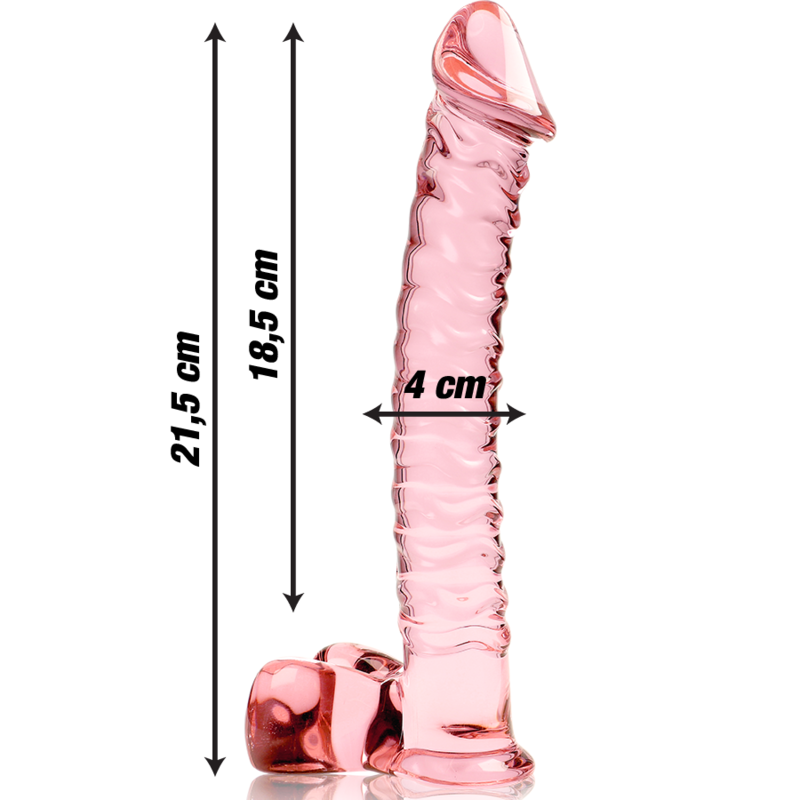Nebula Series by Ibiza Model 23 - Dildo Borosilicate Glass Rosa 21.5 cm