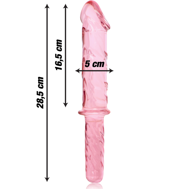 Nebula Series by Ibiza - Dildo de Cristal Borosilicato Rosa 28.5 cm