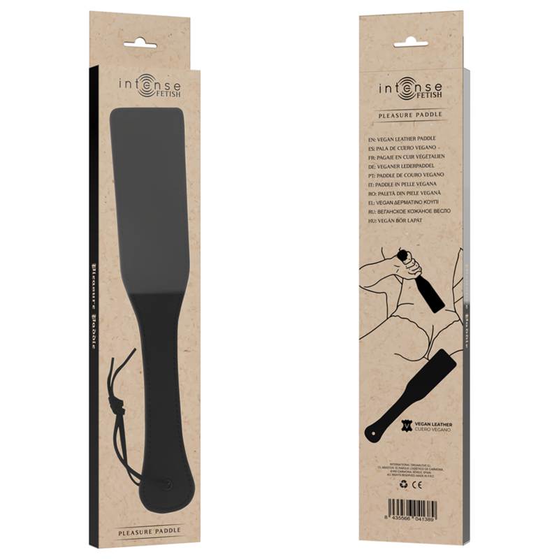 Intense Fetish Vegan Leather Paddle - Juego de Impacto Erótico