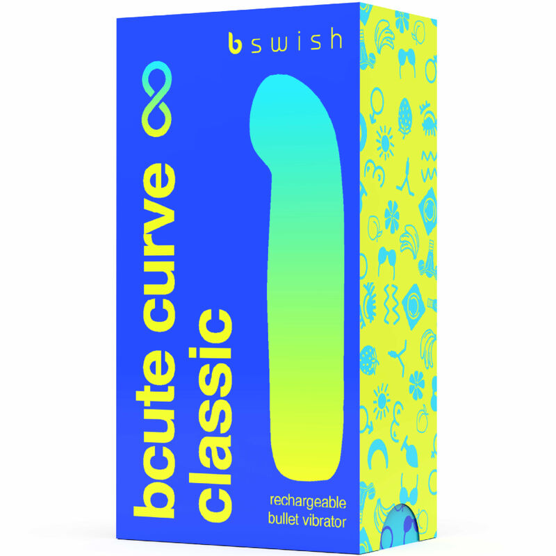 B Swish bCute Curve Infinite Classic Vibrador Recargable Azul Silicona