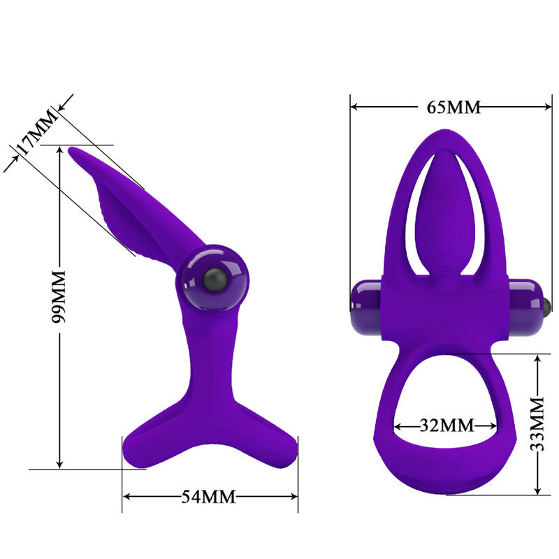 Pretty Love Vibrator Ring 10 Vibraciones Silicona Violeta