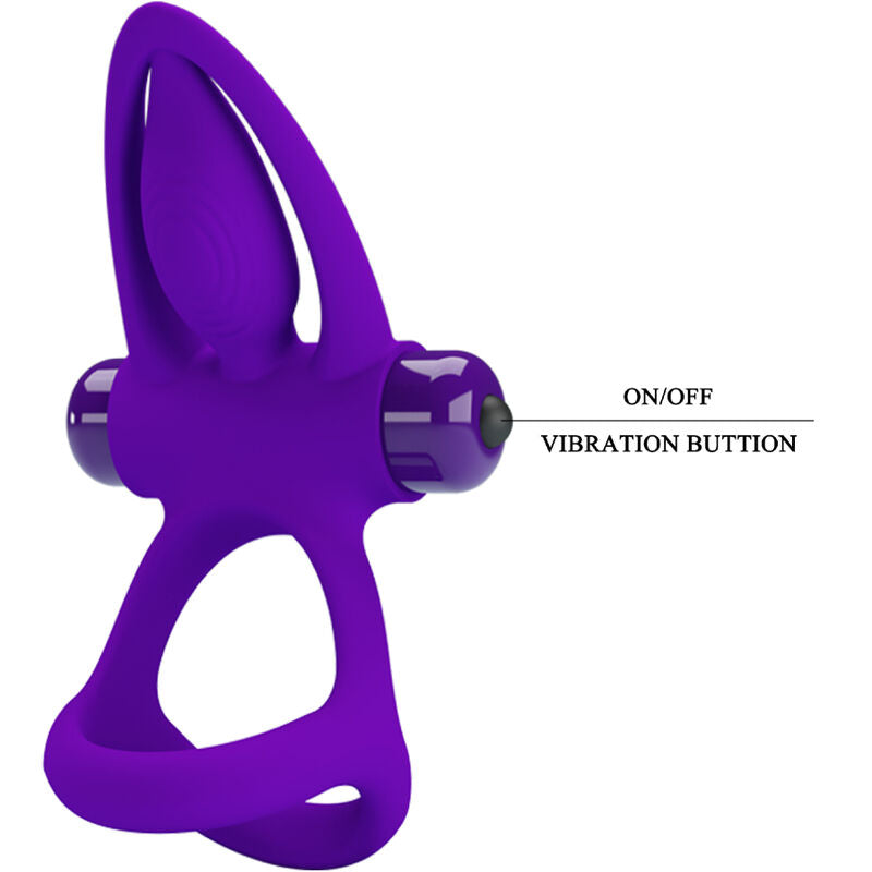 Pretty Love Vibrator Ring 10 Vibraciones Silicona Violeta