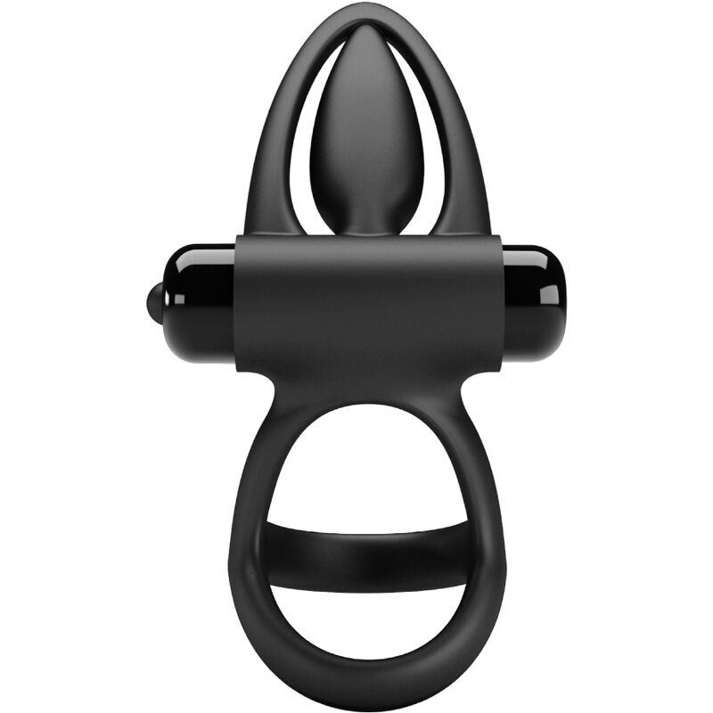 Pretty Love Vibrating Ring 10 Vibrations Black Silicone