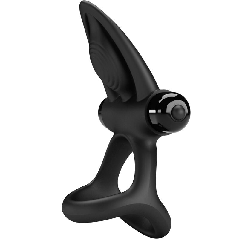 Pretty Love Vibrating Ring 10 Vibrations Black Silicone