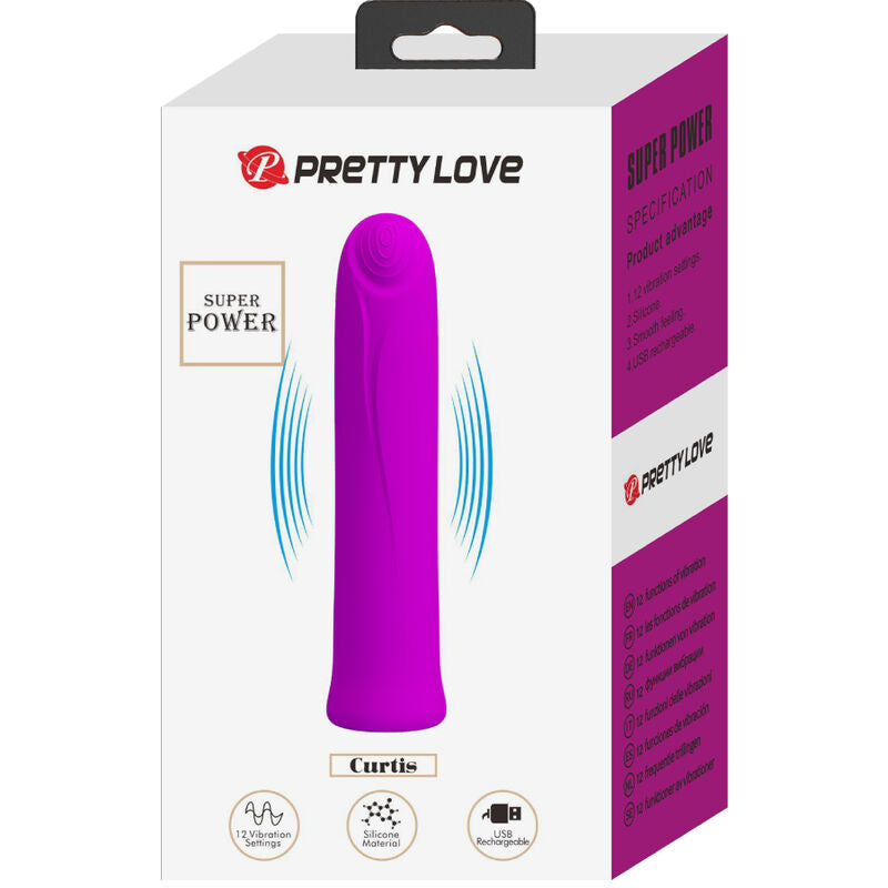 Pretty Love Curtis Mini Super Power Vibrator 12 Violet