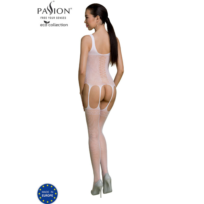 Bodystocking Eco BS007 Blanco - Lencería Erótica Ecológica