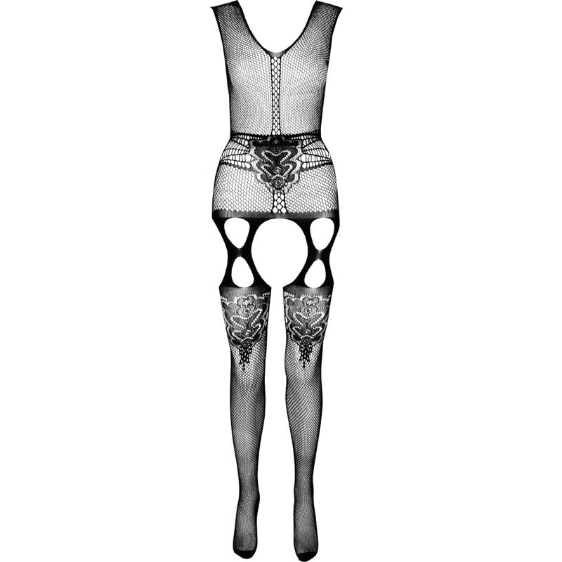 Bodystocking Eco BS014 Red - Lencería Sexy en Red con Bordados