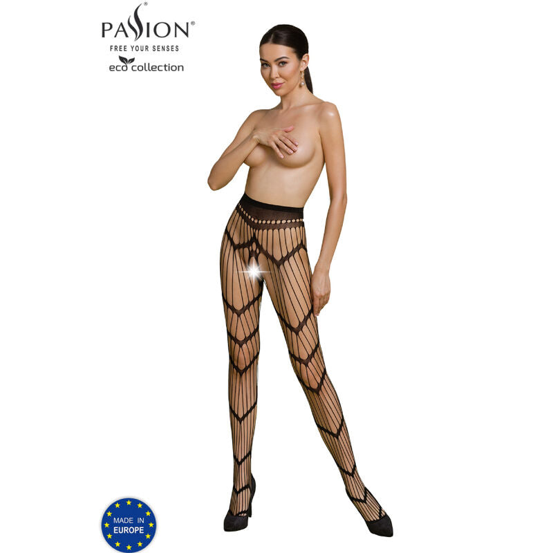 Passion Eco Collection Bodystocking S006 Negro - Lencería Ecológica ONE SIZE