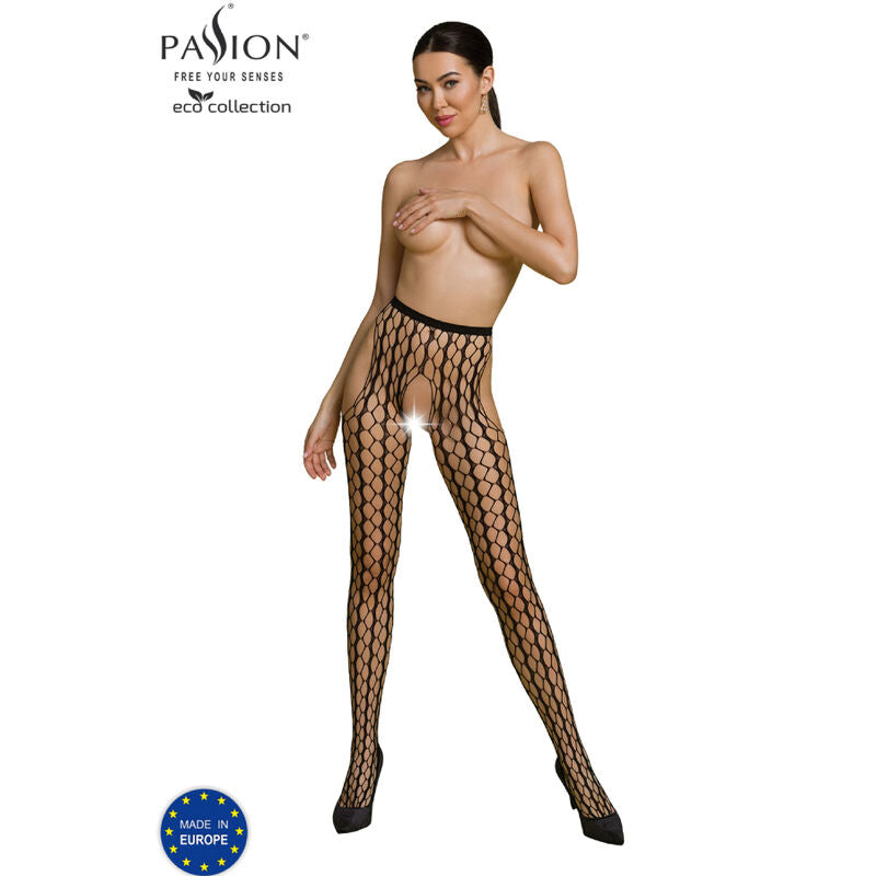 Passion Eco Collection Bodystocking S007 Negro - Lencería Erótica Sostenible