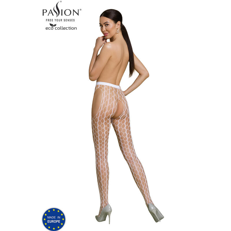 Bodystocking Eco S007 Blanco - Lencería Sostenible Passion Woman