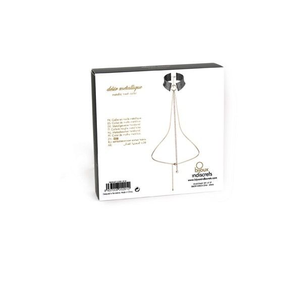 Désir Métallique Collar Metálico Negro - Accesorio Erótico Elegante