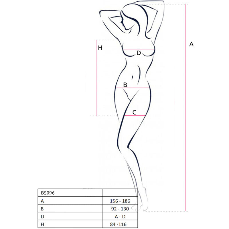 PASSION BS096 Bodystocking Negro - Diseño Sensual One Size