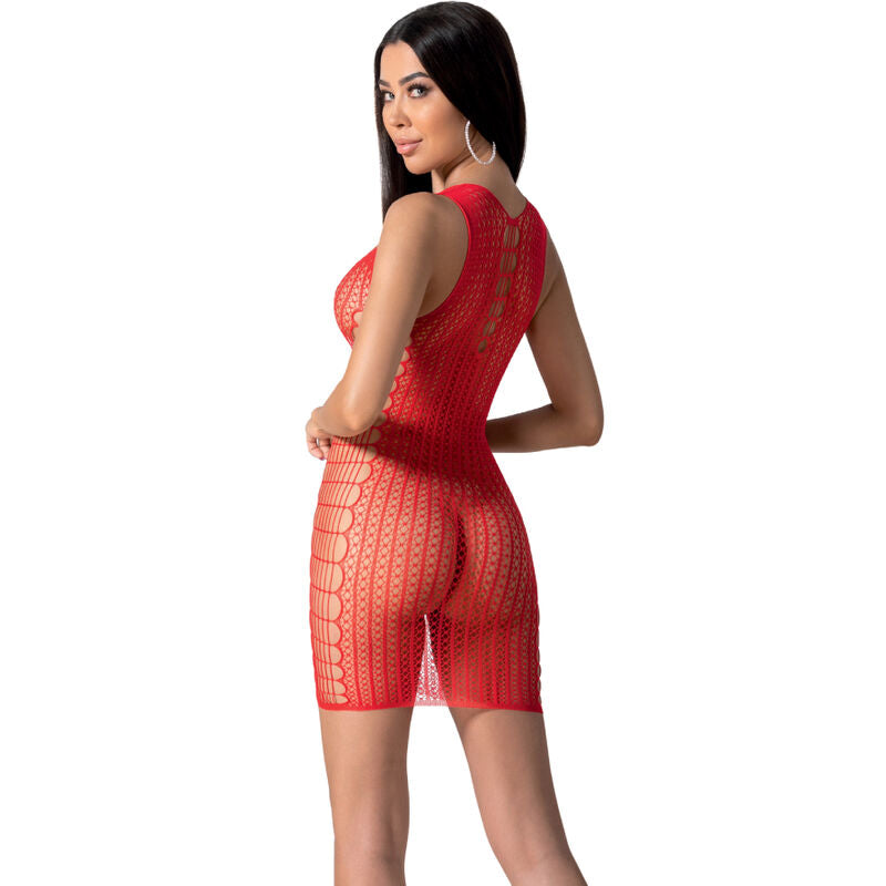 Passion BS097 Bodystocking Rojo - Lencería Erótica One Size