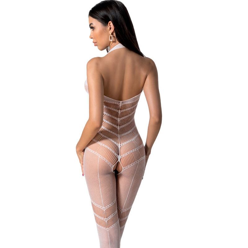 Bodystocking Halterneck BS100 Blanco - Passion Woman