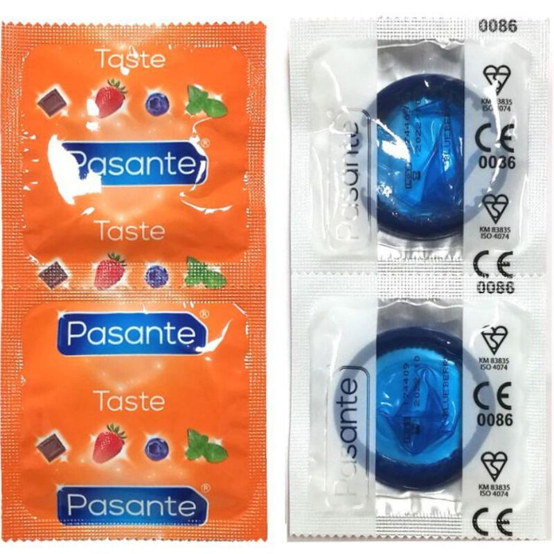 Pasante Preservativos Sabor Arándano - Pack 144 Unidades