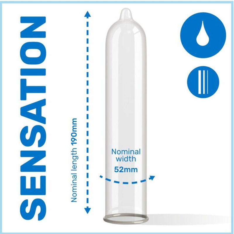 Pasante Sensitive Feel - Pack de 144 Preservativos Finos de Látex