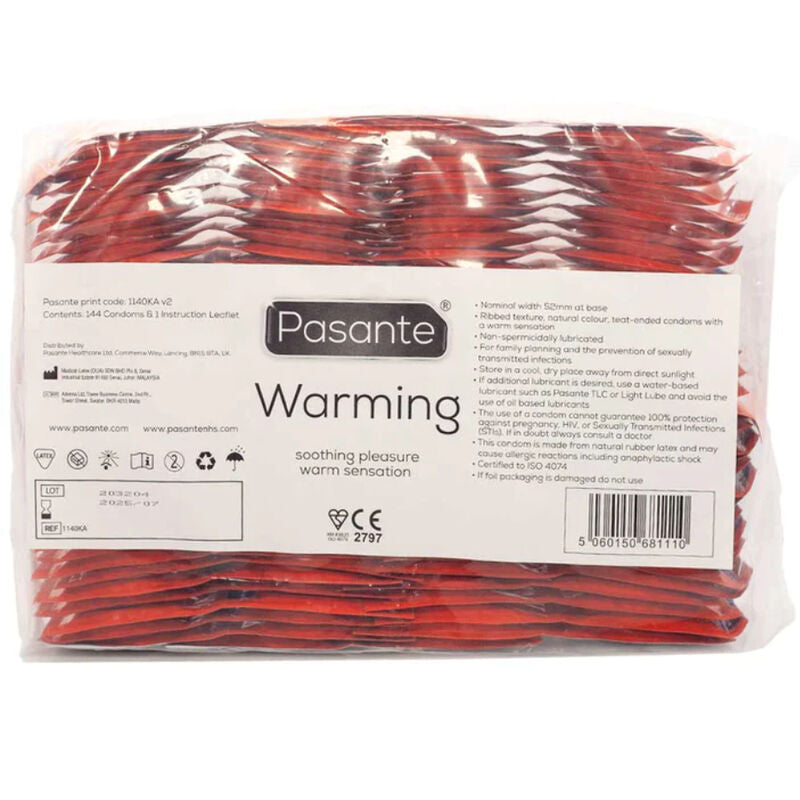 Pasante Condoms Warming Effect - Pack 144 Unidades