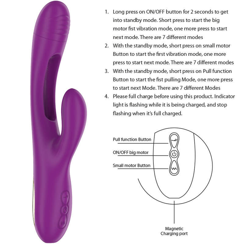 Intense Apolo - Vibrador Recargable Multifunction con Movimiento Oscilante