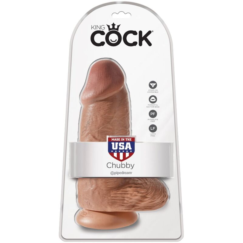 King Cock Chubby Realistic Penis 23 cm Caramelo