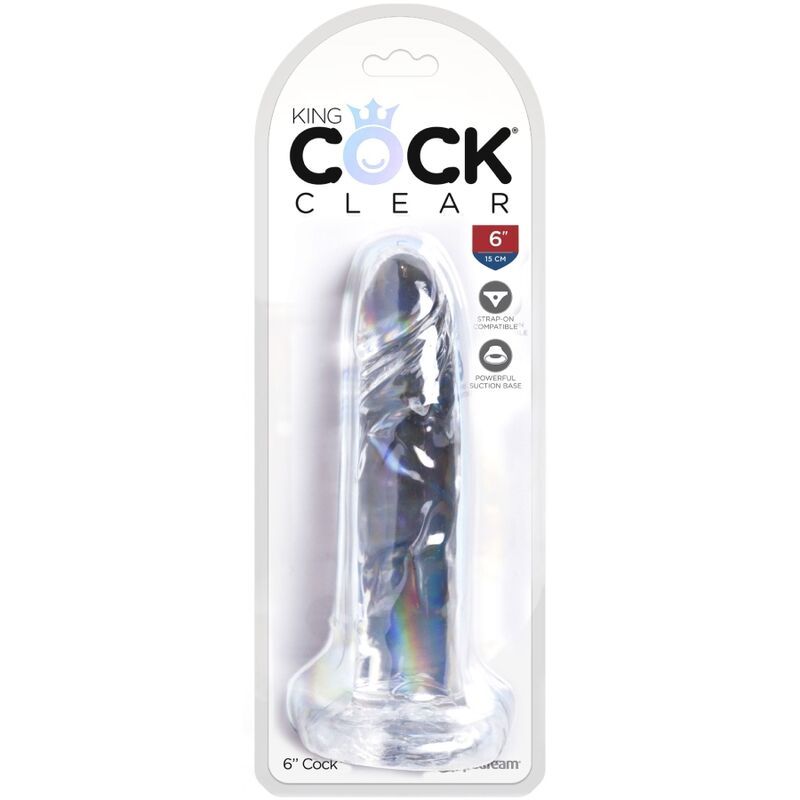 King Cock Clear 6 - Dildo Realista Transparente 15,5 cm