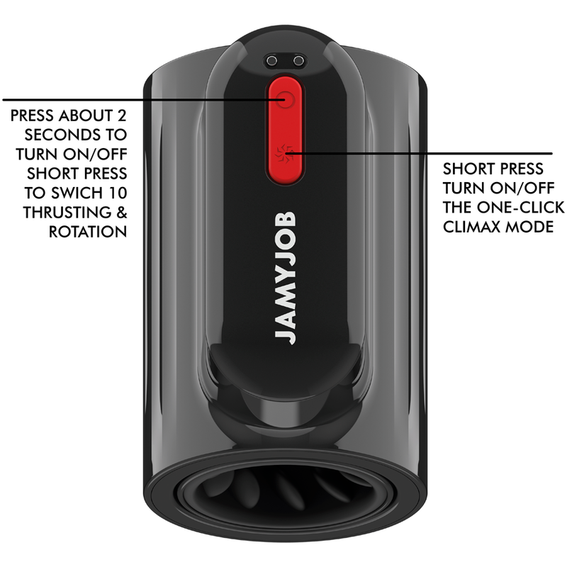 JAMYJOB Vortex - Masturbador Automático con Tecnología de Empuje y Rotación 360º