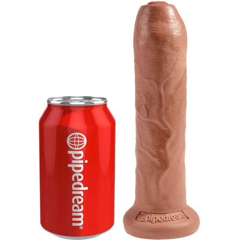 King Cock Uncut Realistic Penis 17.8 cm Caramelo