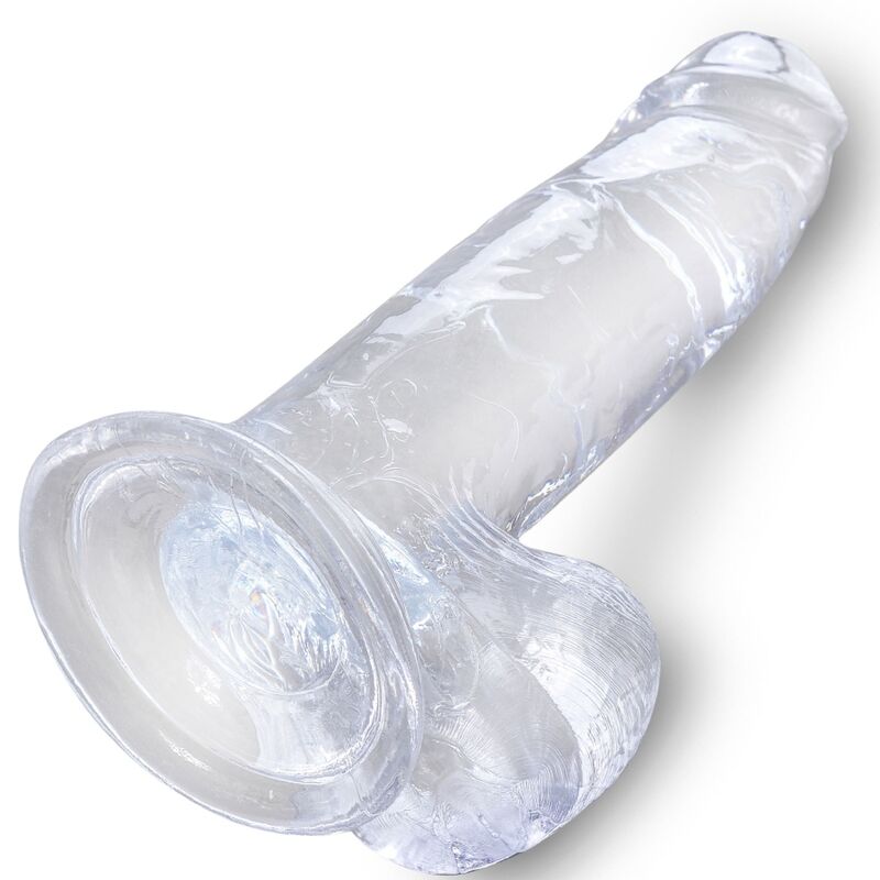 King Cock Clear Realistic Penis with Balls 15.2 cm Transparent