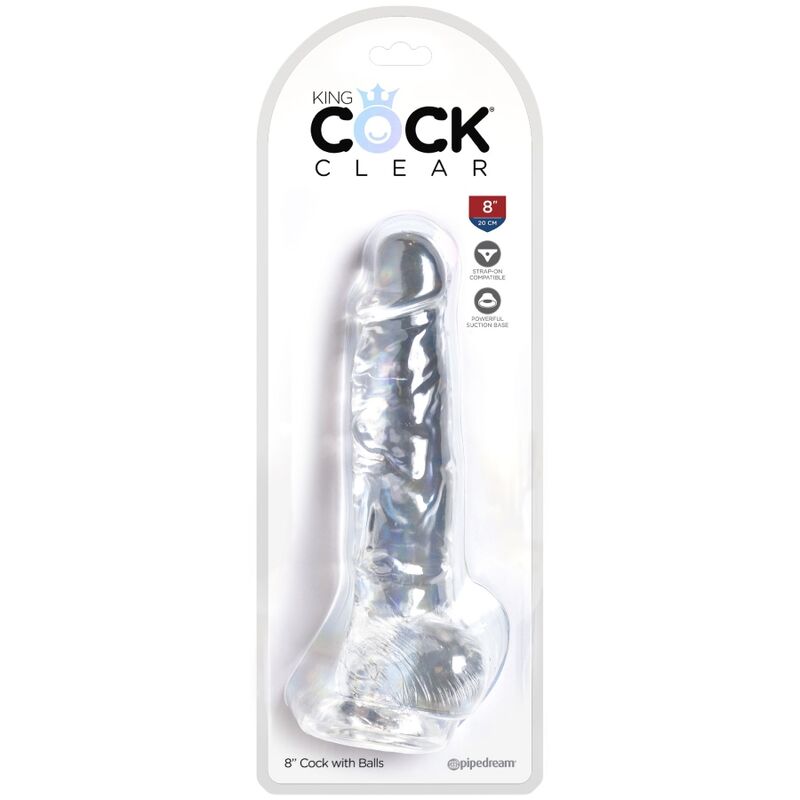 King Cock Clear Realistic Penis with Balls 16.5 cm