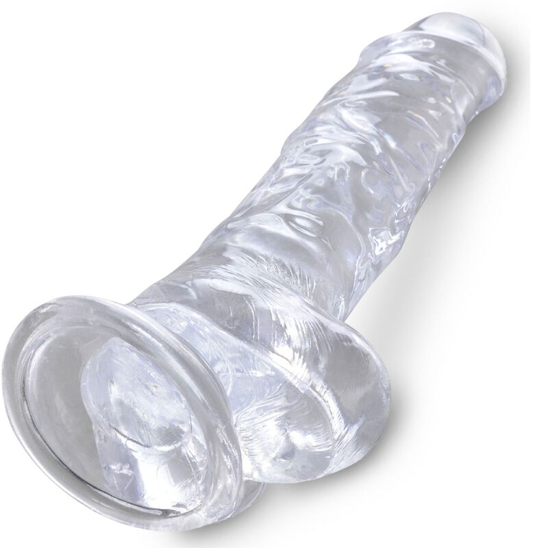 King Cock Clear Realistic Penis with Balls 16.5 cm
