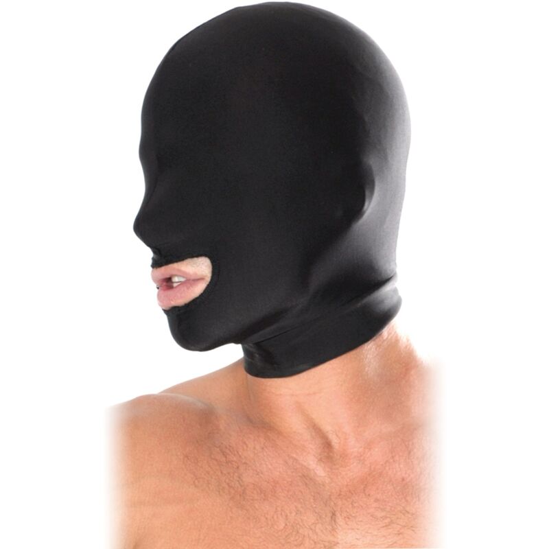 Fetish Fantasy Series - Capucha Open Mouth Hood en Spandex Negro