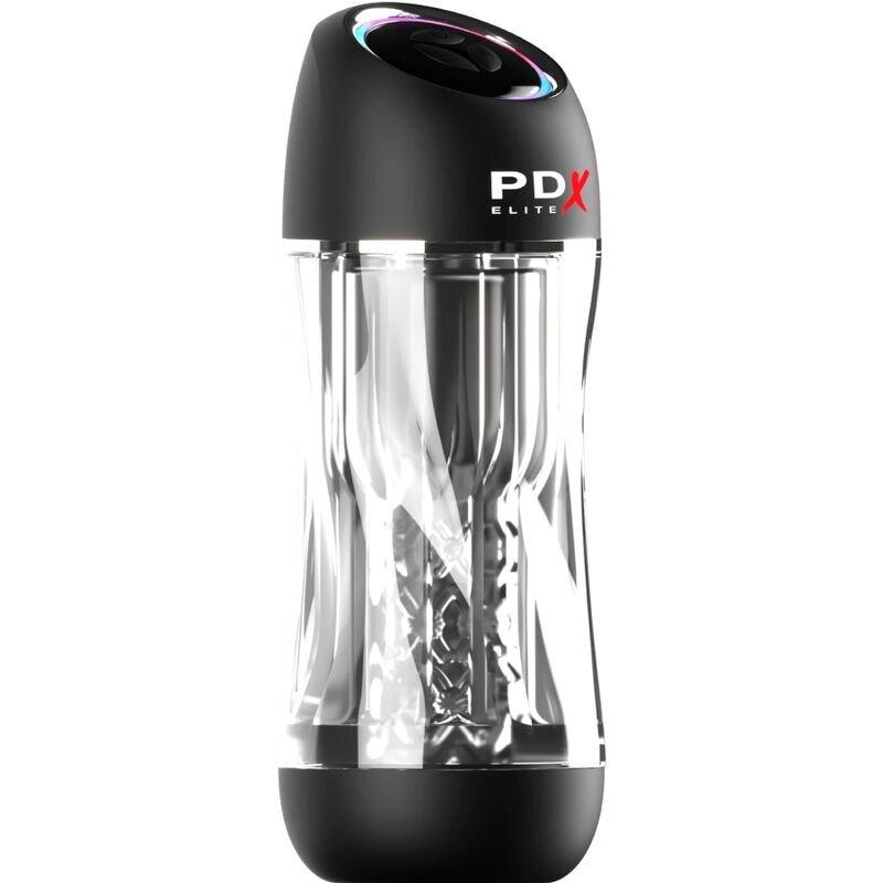 PDX Elite Stroker ViewTube Pro Vibrator - Masturbador Recargable con 10 Modos