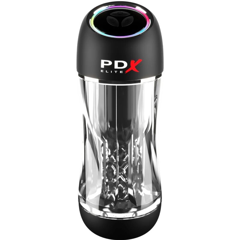PDX Elite Stroker ViewTube Pro Vibrator - Masturbador Recargable con 10 Modos