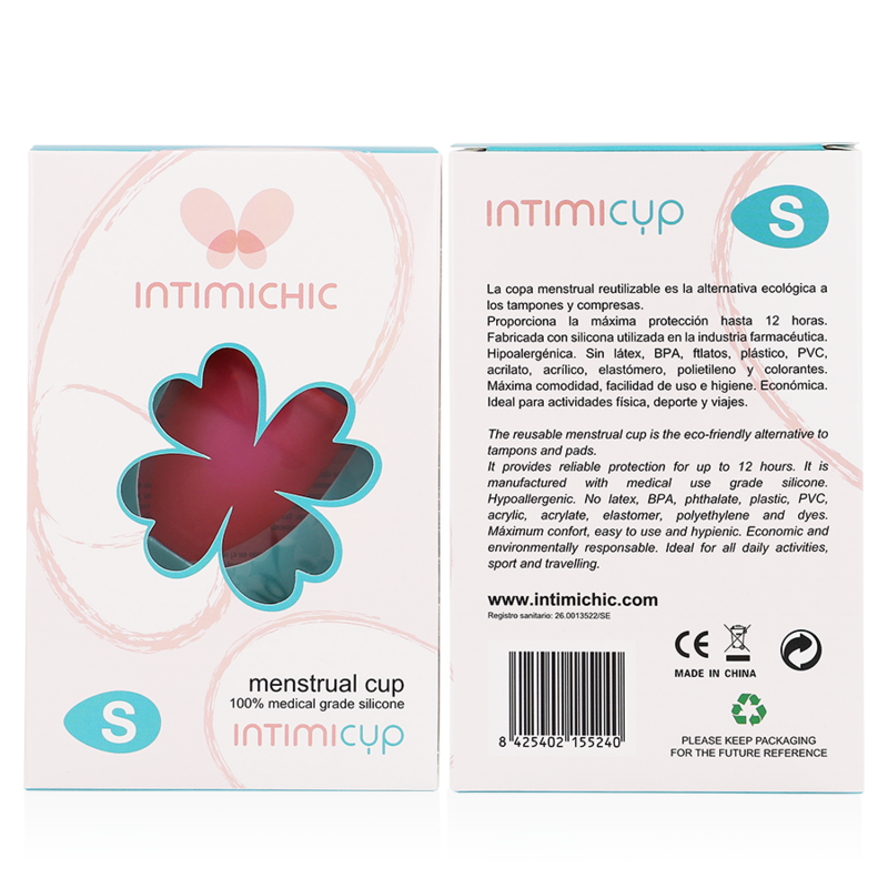 Intimichic Menstrual Cup Medical Grade Silicone Talla S