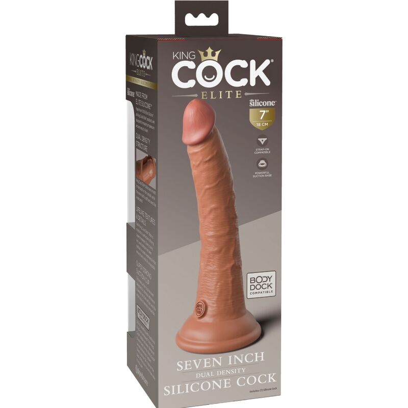 King Cock Elite Dildo Realístico Silicona 17.8 cm