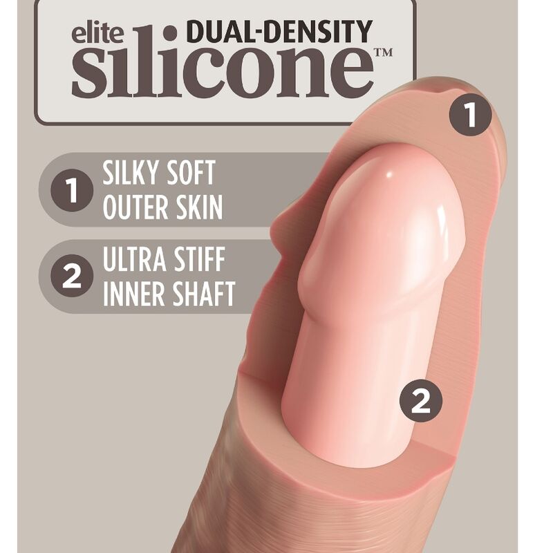 King Cock 7" Silicona Doble Densidad - Consolador Realista