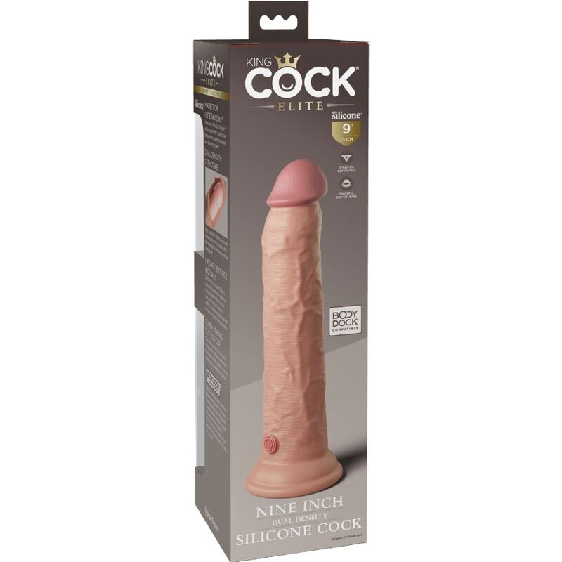 King Cock 9" Silicona Doble Densidad - Consolador Realista