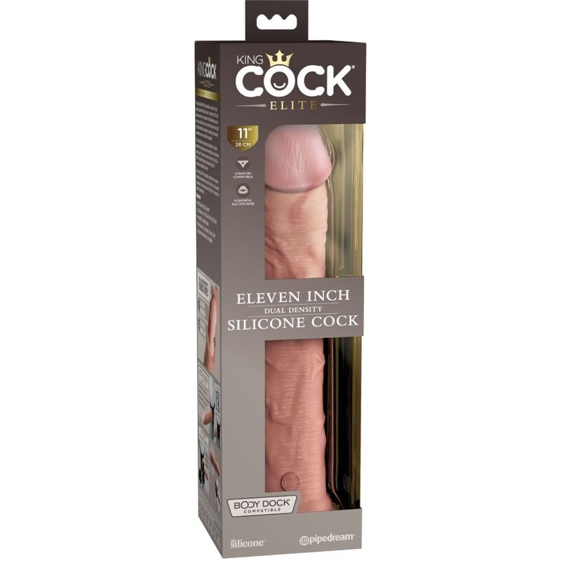 King Cock 11" Consolador Silicona Doble Densidad - 28 cm