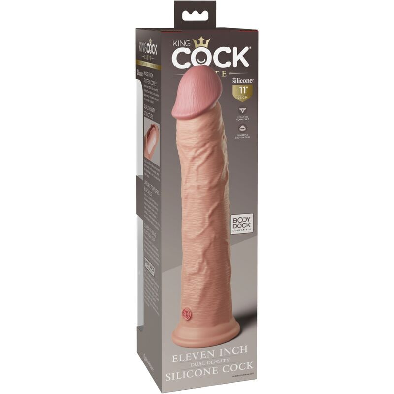 King Cock 11" Consolador Silicona Doble Densidad - 28 cm