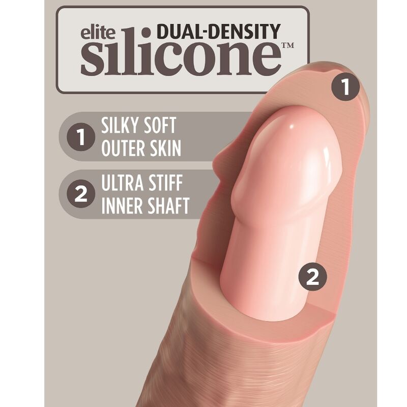 King Cock Elite Realistic Dildo Vibrating Silicona 15.2 cm
