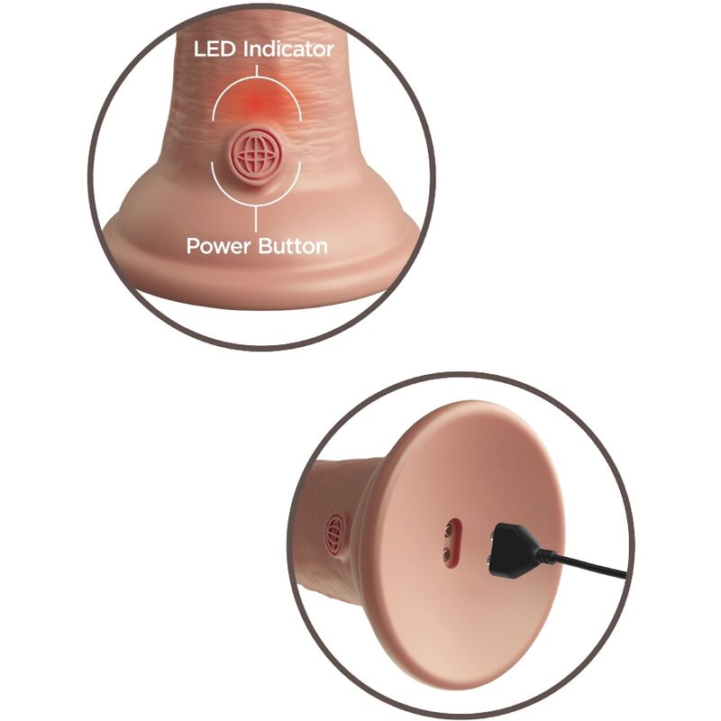 King Cock Elite Realistic Dildo Vibrating Silicona 15.2 cm