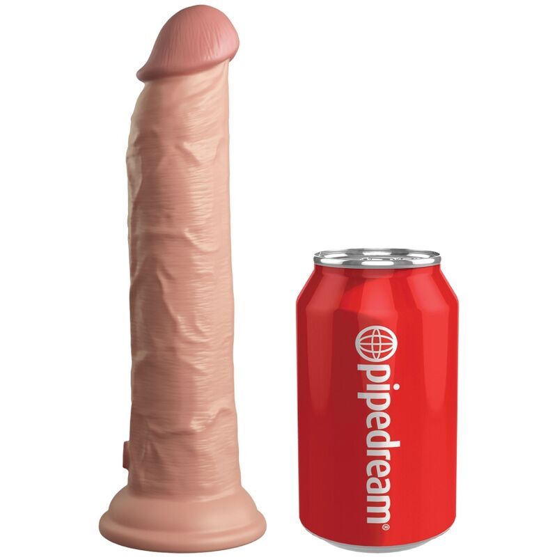King Cock 9" Consolador Vibrante Silicona Doble Densidad con Mando