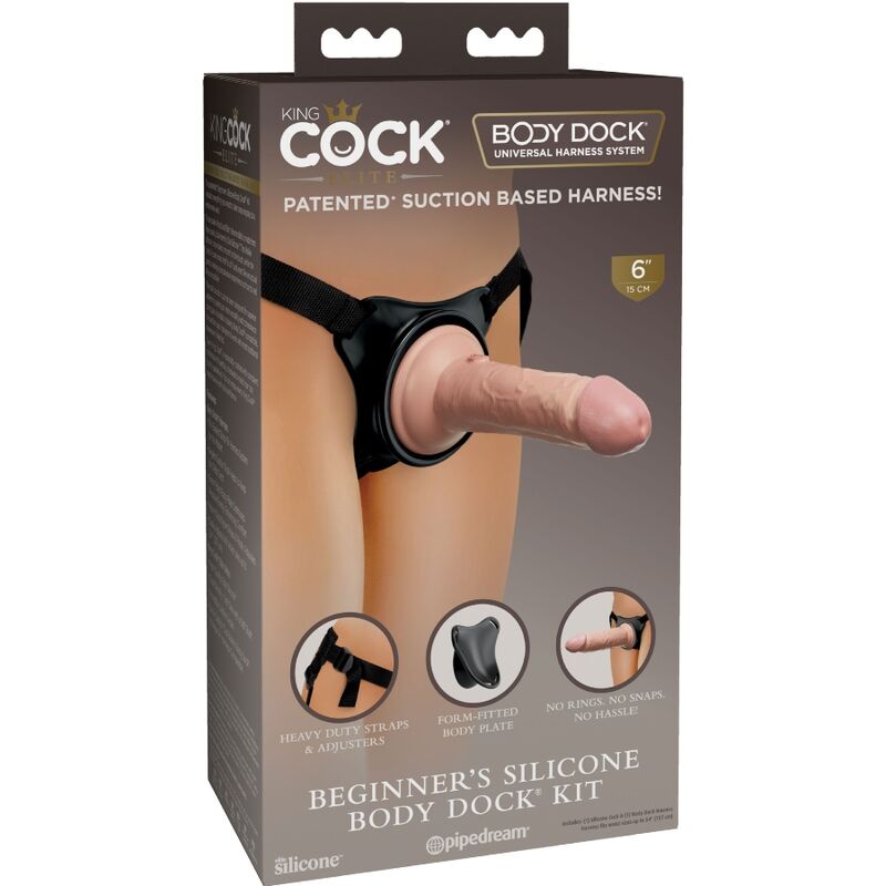 King Cock Elite Arnés Ajustable con Dildo 15.2 cm