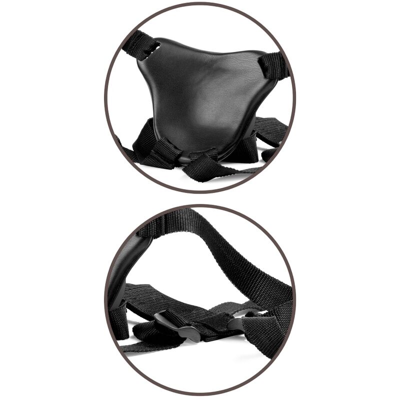 King Cock Elite Deluxe Arnés Ajustable con Anillo y Dildo 20.3 cm