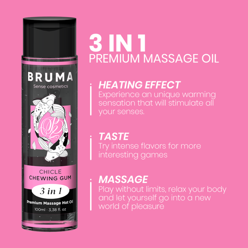 Bruma Premium Massage Hot Oil Chewing Gum 3 en 1 - 100 ml