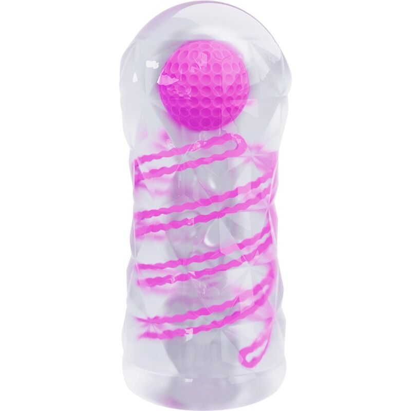 Pretty Love Fantasy Male Masturbator con Espiral Interna y Bolas Transparentes