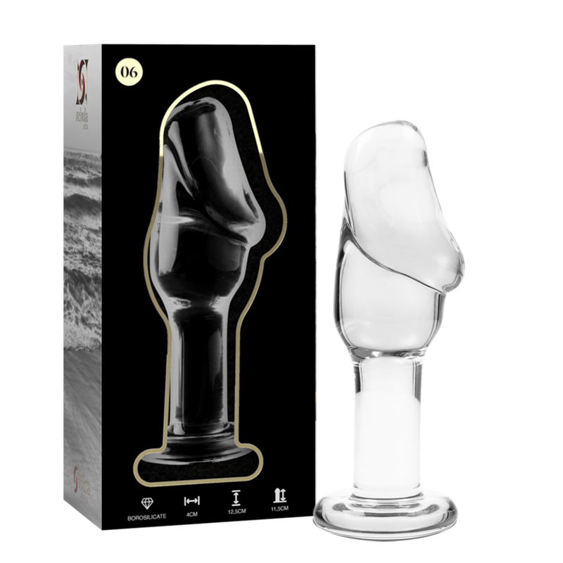 Nebula Series Model 6 - Plug Anal Cristal Borosilicato Transparente 12.5 cm