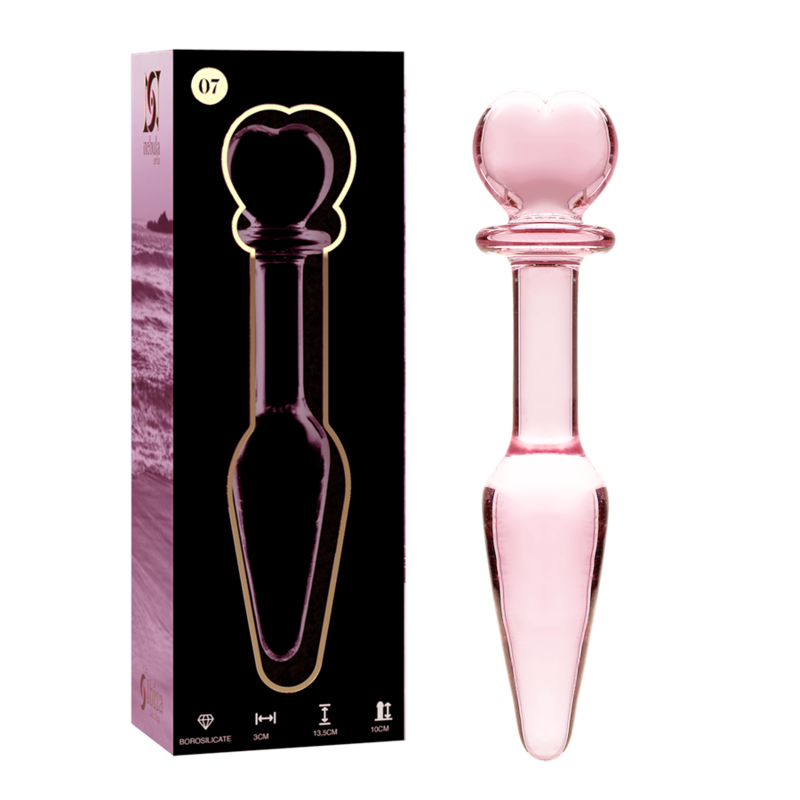 Nebula Series Model 7 - Plug Anal Vidrio Borosilicato Rosa 13.5 cm