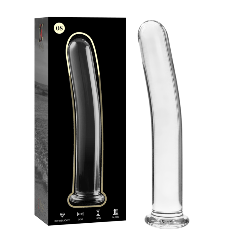 Nebula Series by Ibiza Model 8 - Dildo de Cristal Borosilicato Transparente 14.5 cm